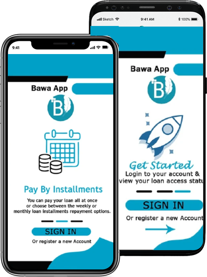 iPhone running bawa app